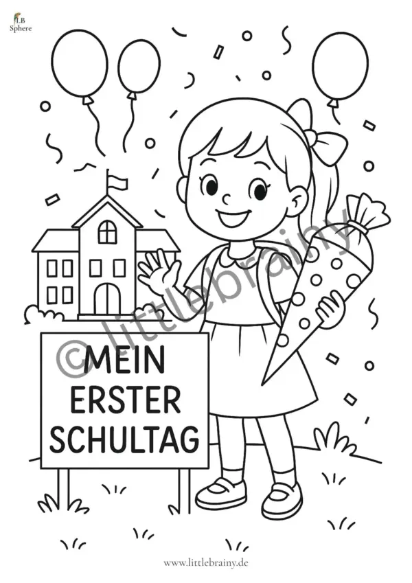 Kostenlose Ausmalbilder | Einschulung – Bild 2