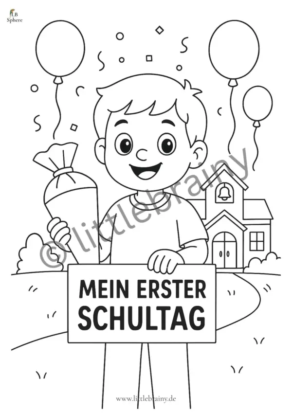 Kostenlose Ausmalbilder | Einschulung – Bild 3