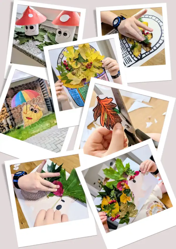 Bilder Collage aus Kundenbildern wie kind die Collage bastelt