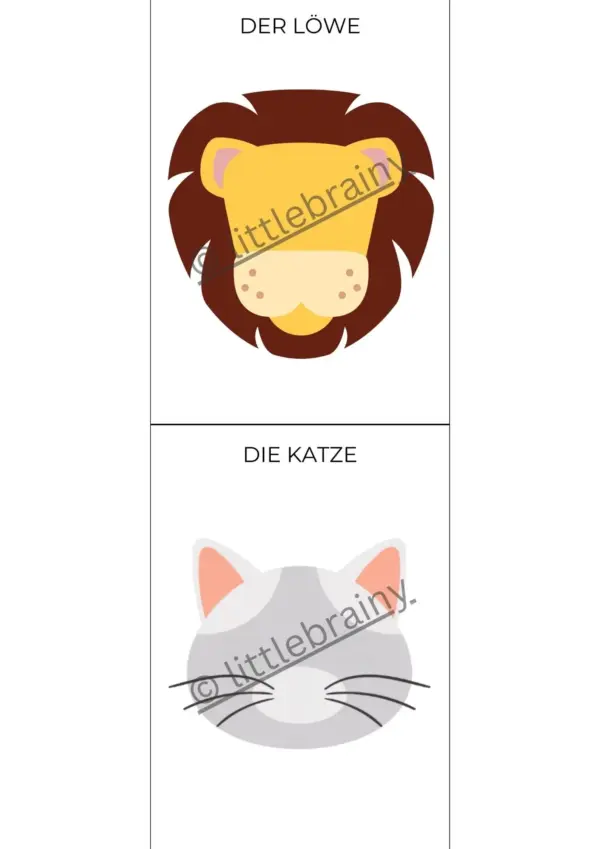 Produktbilder 2 Stück von löwe, katze aus der Tiercollage