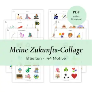 Vorschaubild für die PDF zum Ausdrucken zur Bastelidee "Meine Zukunfts Collage"