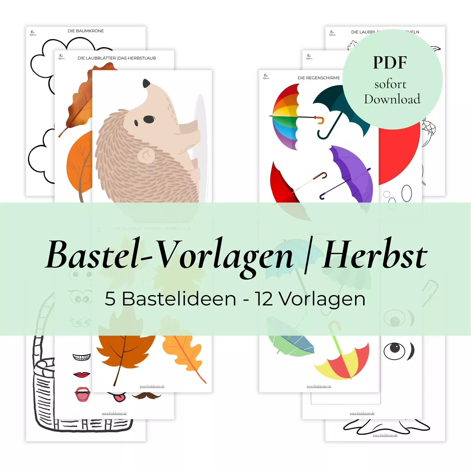 Artikel Bild. Inhalt des Bastelsets abgebildet auf einem Bild, mit grüner Banderole und Produktbezeichnung