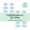 Luftballonkarten für Söhne. 20 liebevolle Kärtchen