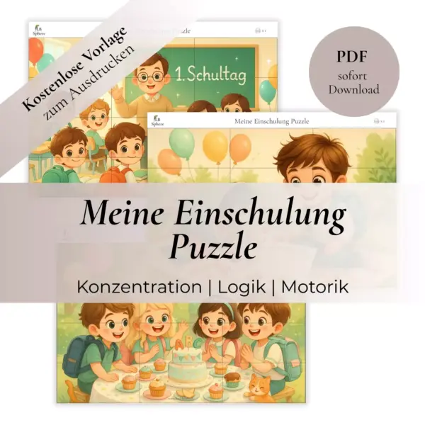 Puzzle Produktbilder. 3 Produktbilder auf einer Seite