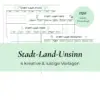 Stadt Land Unsinn. Vier kreative und lustige PDF Vorlagen zum Ausdrucken