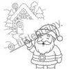Vorschaubilder für weitere winterliche Motive. Weihnachtsmann und Schneehäuschen