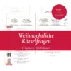 Vorschaubild mit rotem Banner und Beschriftung zum Produkt weihnachtliche Rätselfragen