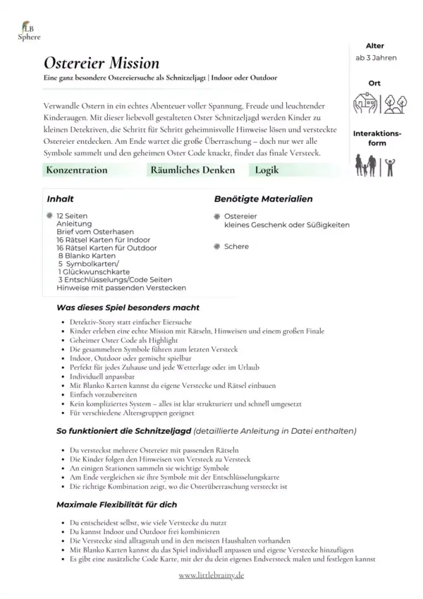 Anleitung zur Ostereier Schnitzeljagd