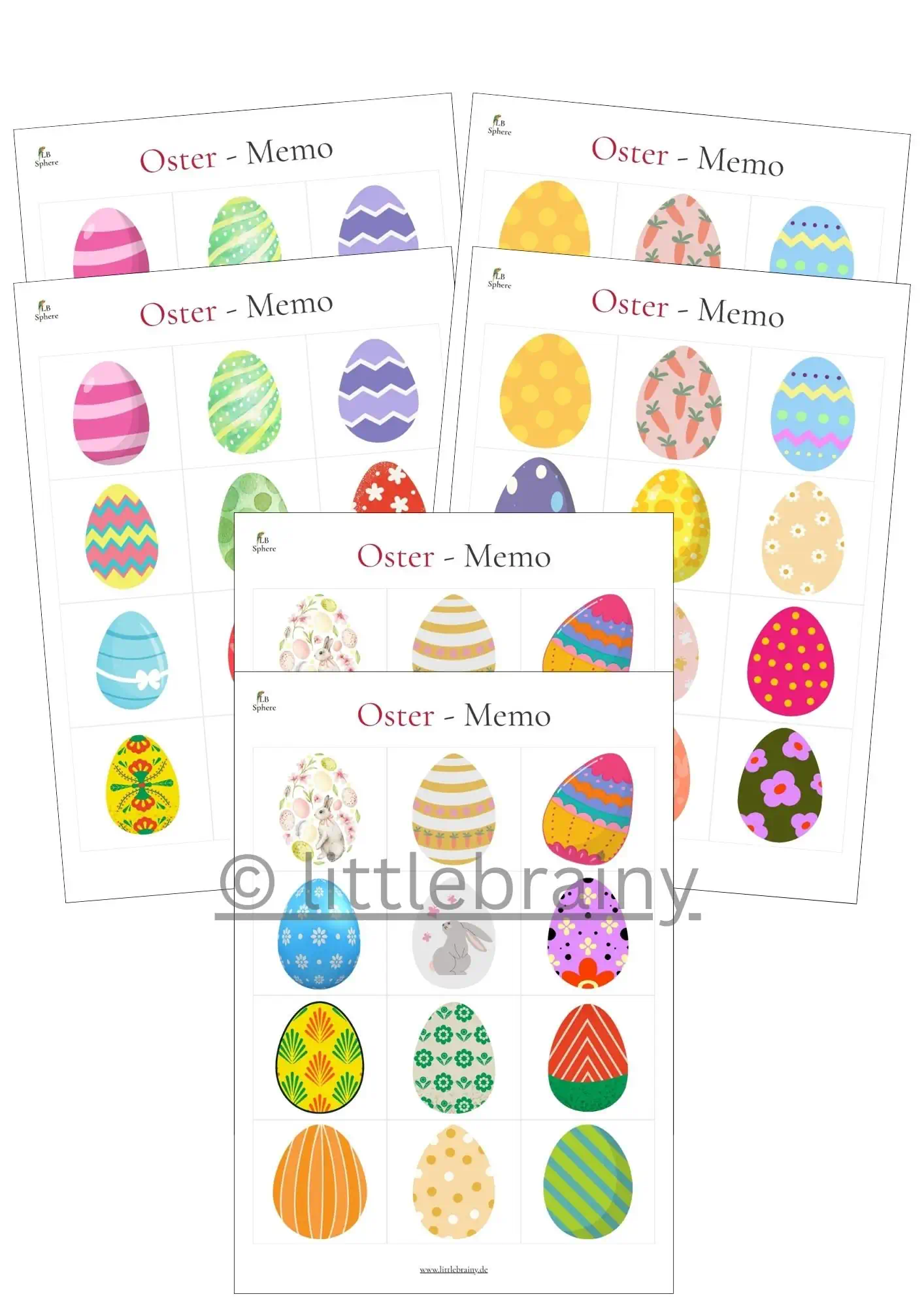 Produktübersicht bunte Motive Ostereierpaare